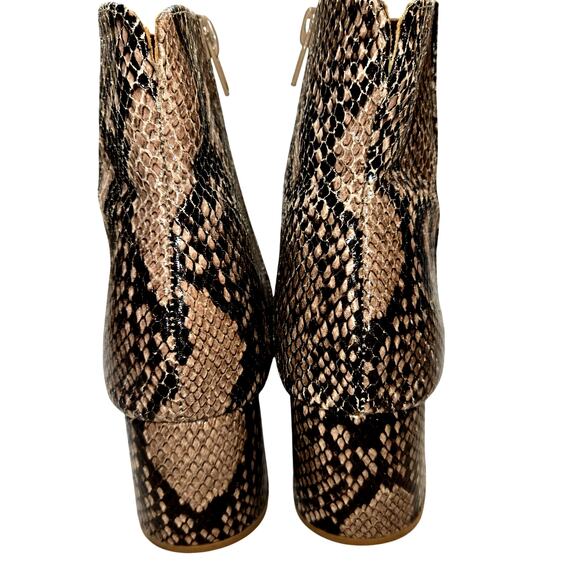 Chinese Laundry Women's Shoes 6 Snake Skin Closed Toe Ankle Boots Booties - Picture 4 of 8